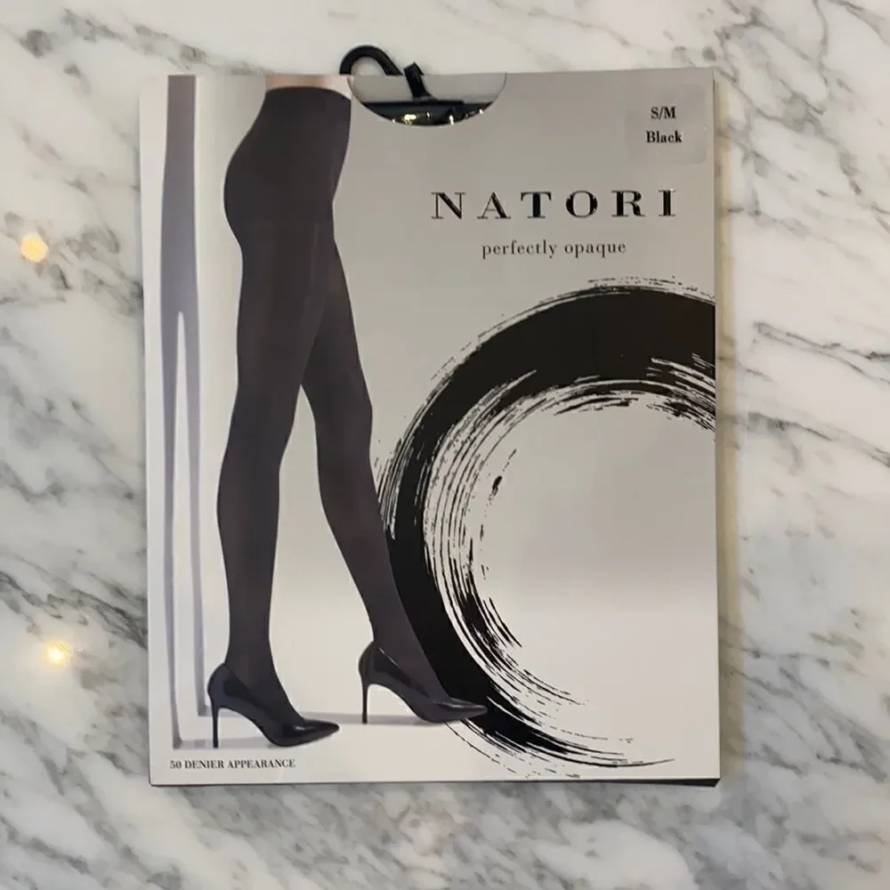 Natori Perfectly Opaque Tights in Black S/M